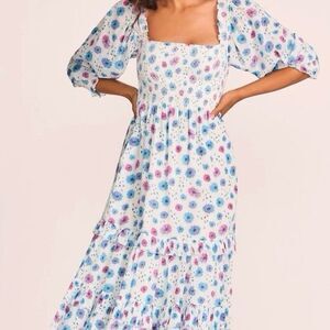 LoveShackFancy Women's Miri Dress Cotton Candy Prairie Boho Cottagecore Small